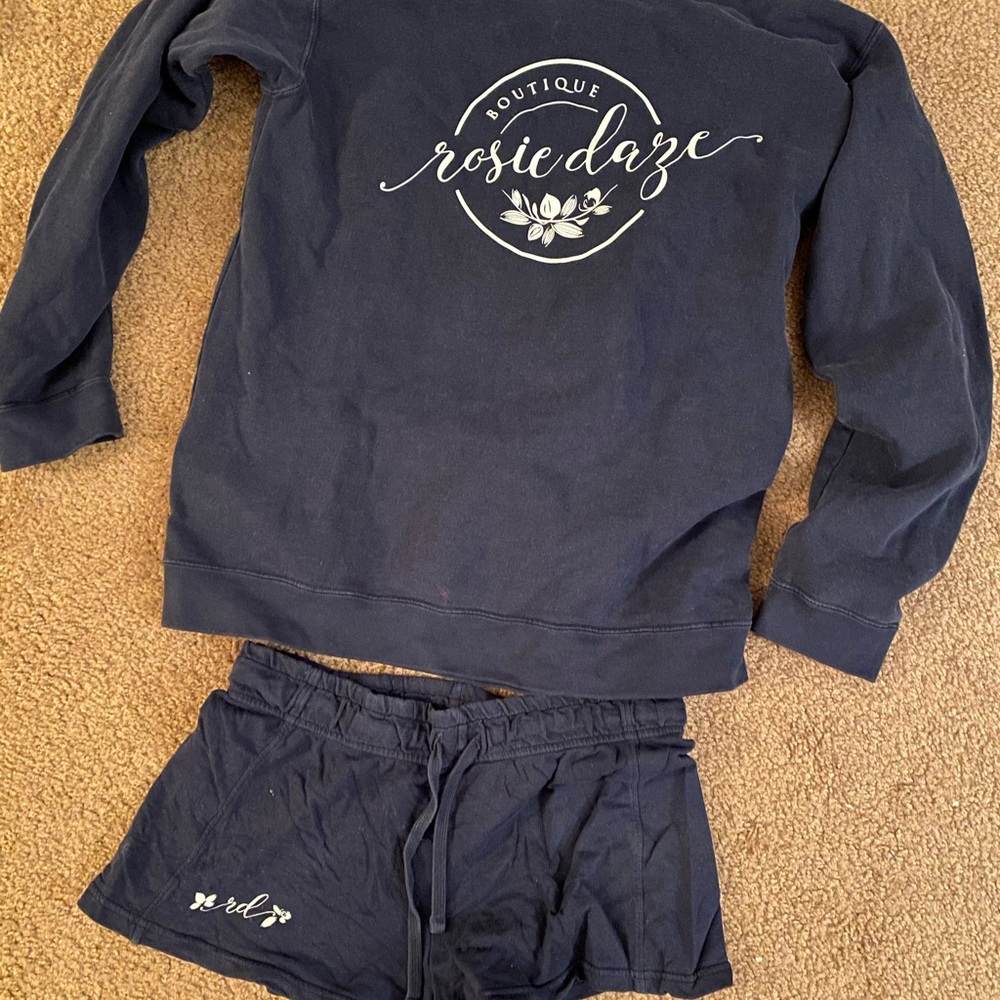 Rosie Daze Logo Sweatshirt and Shorts Set